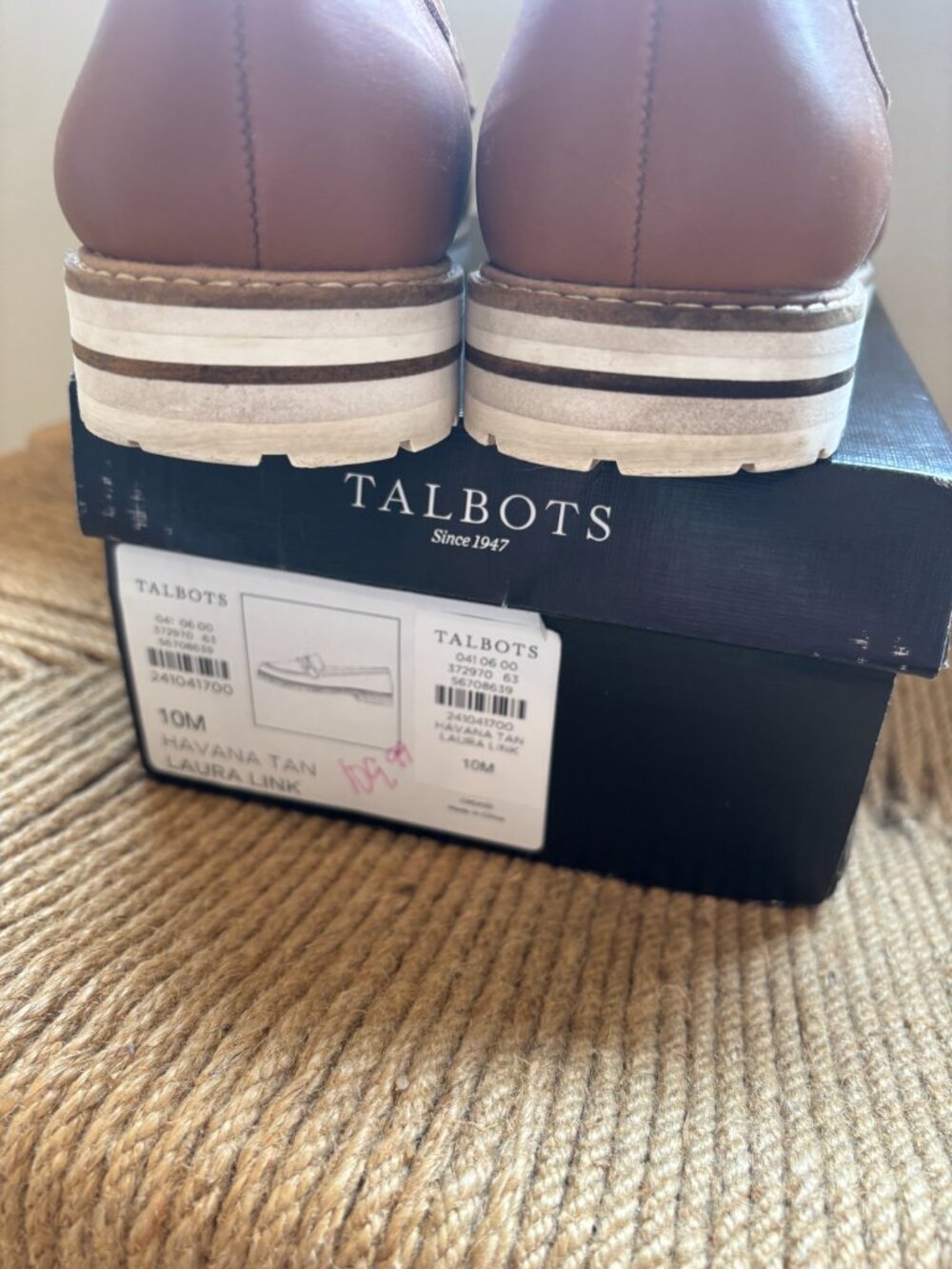 Talbots Havana Tan Laura Link Leather Loafers – Size 10M - Picture 7 of 14